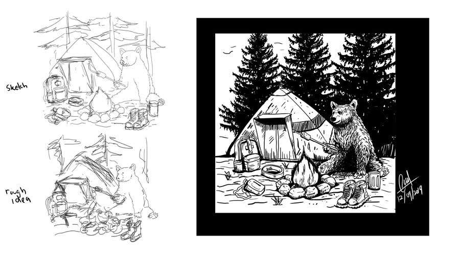 Contest Entry #4 for                                                 Illustrate a Bear at Campfire
                                            