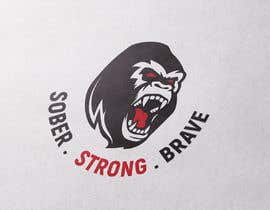 #12 pentru A logo involving a gorilla. With the meaning  of growing, overpowering and overcoming hardship and saying the words: sober, strong, and brave. de către zainashfaq8