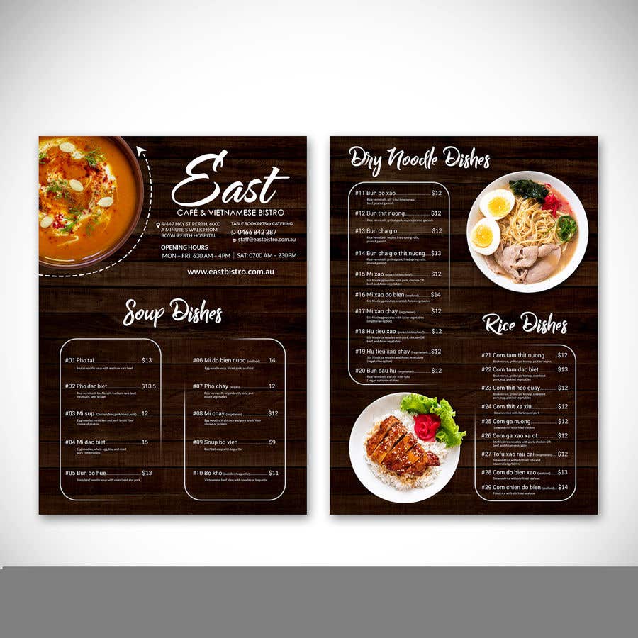 Contest Entry #12 for                                                 Create a B4 takeaway flyer from my menu provided
                                            