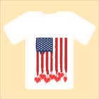 nº 135 pour T-Shirt Design &quot;US Flag with Bleeding Hearts - Brushed Painted&quot; par sshlok509 