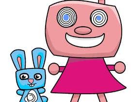 #78 untuk Create a cartoon character of Robot Girl with pet oleh manikmoon