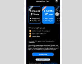 Nambari 22 ya In App Purchase Screen for Mobile Fitness App na naiemhossen