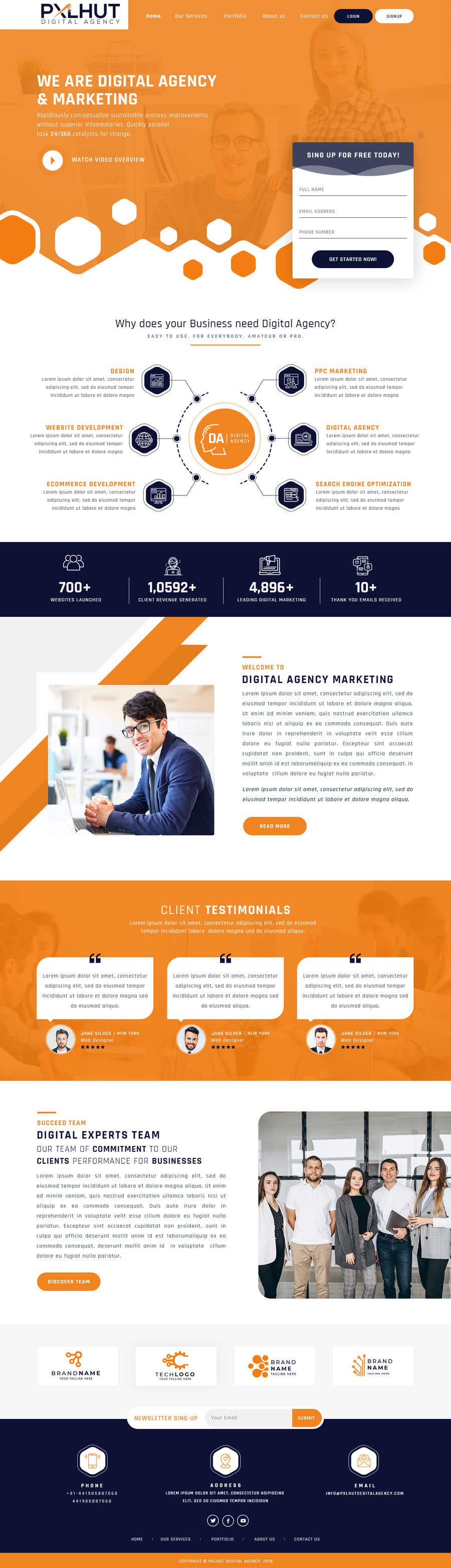 Contest Entry #63 for                                                 Digital Agency Multi Page Web Template
                                            