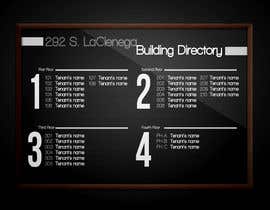 nº 9 pour Design a template for modern office building directory par mirandalengo 