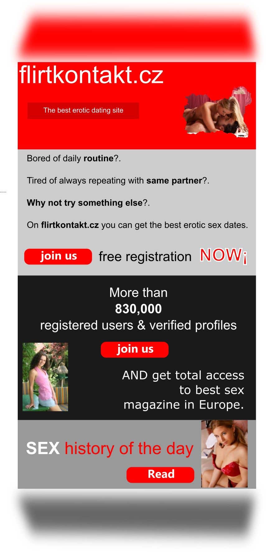 Participación en el concurso Nro.13 para                                                 10 mail templates for erotic datig site
                                            