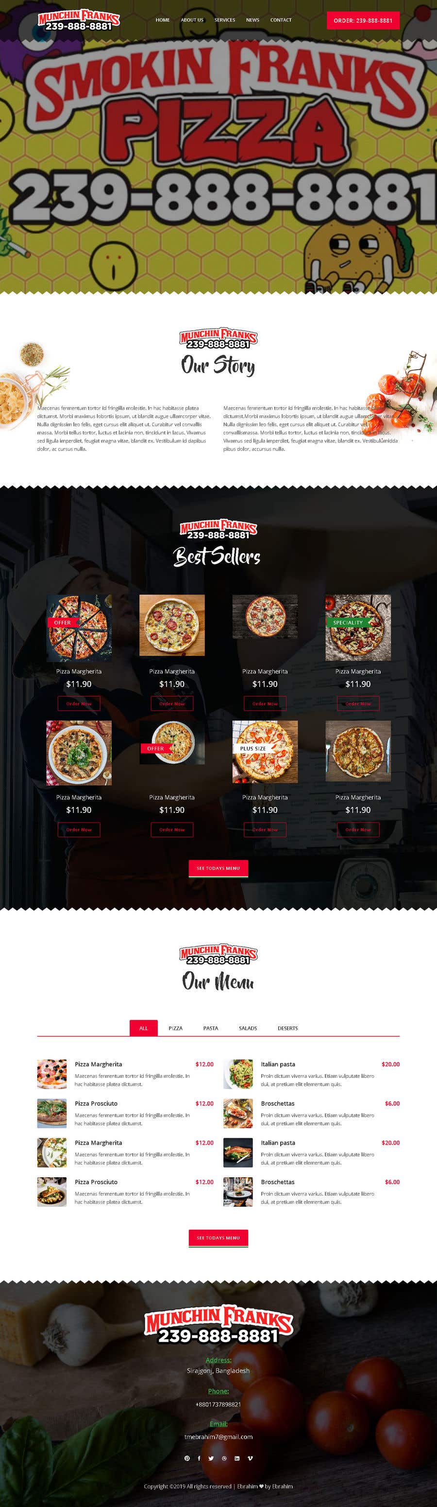 Contest Entry #60 for                                                 Need Pizza COmpany Website.
                                            