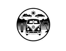 #12 for Black and White Clipart circular design with front of volkswagen bus by jhonfrie