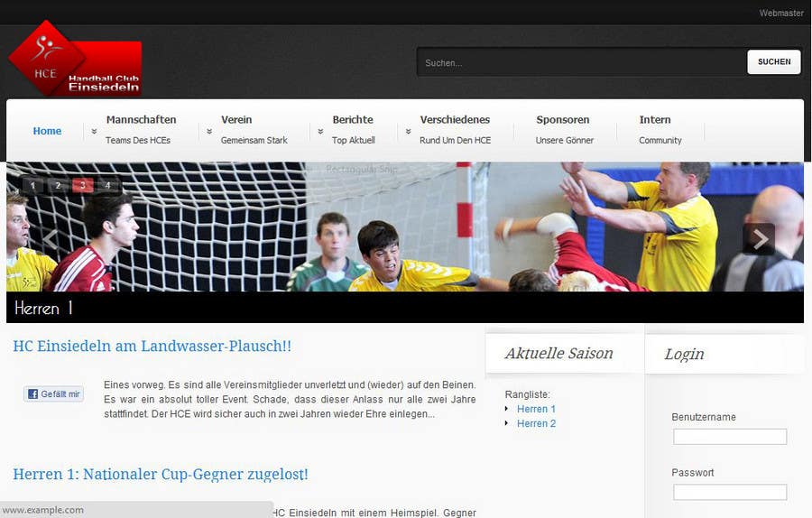 Wettbewerbs Eintrag #2 für                                                 Logo integration into existing html template for a local sports club (handball)
                                            
