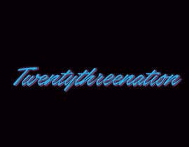 #4 for I need ‘Twentythreenation ‘ in these colours I just posted to give yous a idea the logo in black in white is mine but I need it in the aqua blue with pink outlining by DesignerAasi