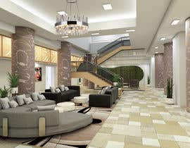 #21 for Rendering for Hotel entrance, reception and lounge bar by souragnighosh