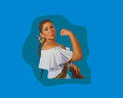 #38 para Logo Illustration Women in Dress Flexing muscle holding rifle de shahinnajafi7291