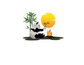 #9 for I need a logo of a panda holding a bamboo stick with fire in front that looks like hes grilling.. 
panda position should be similar to the attached photo 

panda should look a bit cartoon style by flyhy