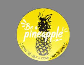 #20 para 3x3 circle pineapple and sea turtle sticker de f17d