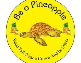 #24 para 3x3 circle pineapple and sea turtle sticker por hisobujmolla