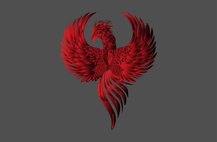 Kilpailutyö #195 kilpailussa                                                 Create me a merch design of a phoenix.
                                            