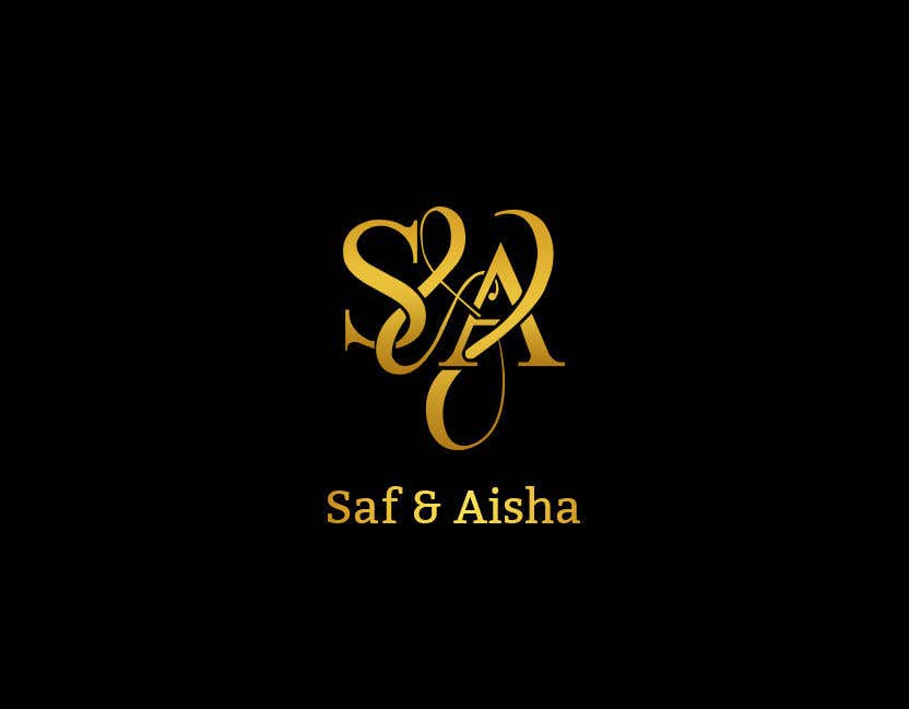 Bài tham dự cuộc thi #108 cho                                                 logo for wedding ( Saf & Aisha ) or ( S & A )
                                            