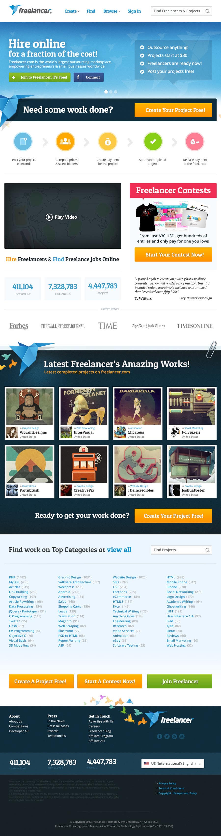 Kandidatura #229për                                                 Freelancer.com contest! Design our Homepage!
                                            