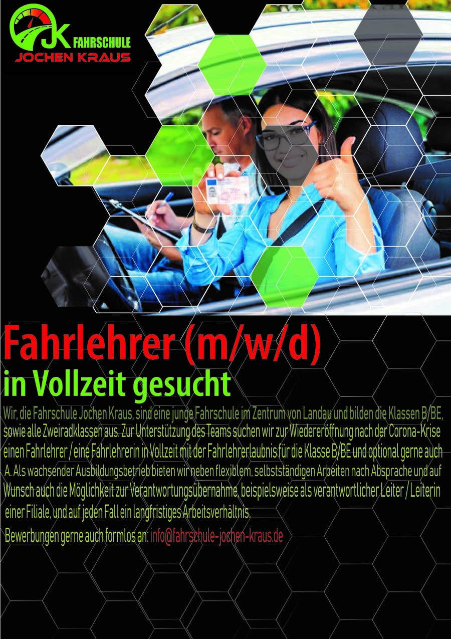 Wettbewerbs Eintrag #11 für                                                 Poster for job advertisement for a driving school
                                            
