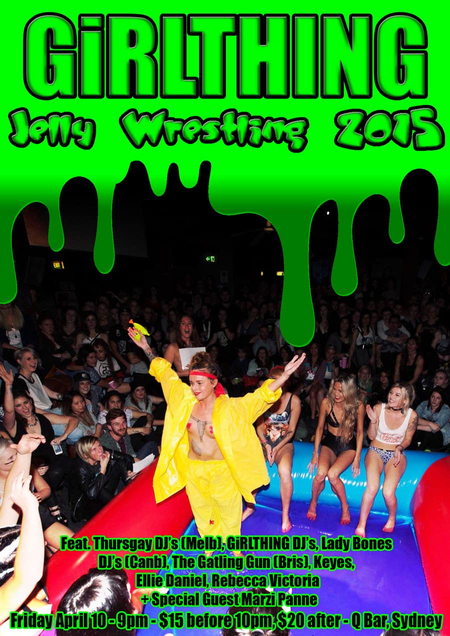 Entri Kontes #23 untuk                                                Design a Flyer for Jelly Wrestling Competition
                                            