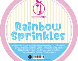 #5 untuk Design a 3&#039;&#039; circular label for our sprinkles line -RAINBOW SPRINKLES oleh Shtofff