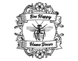 #88 dla Company Name:  Bee Happy Home
 
Description: Home Décor sales.
 
Items sold:  Home furnishings, décor, accessories, gifts and more
 
Would like a logo that would be more of an antique design with a bee and shaped round. przez JBasanavicius