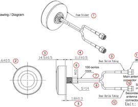 #21 for Modify drawing of antenna:  Draw an expansion of a &quot;screw mount:&quot; Draw the threads by BG72