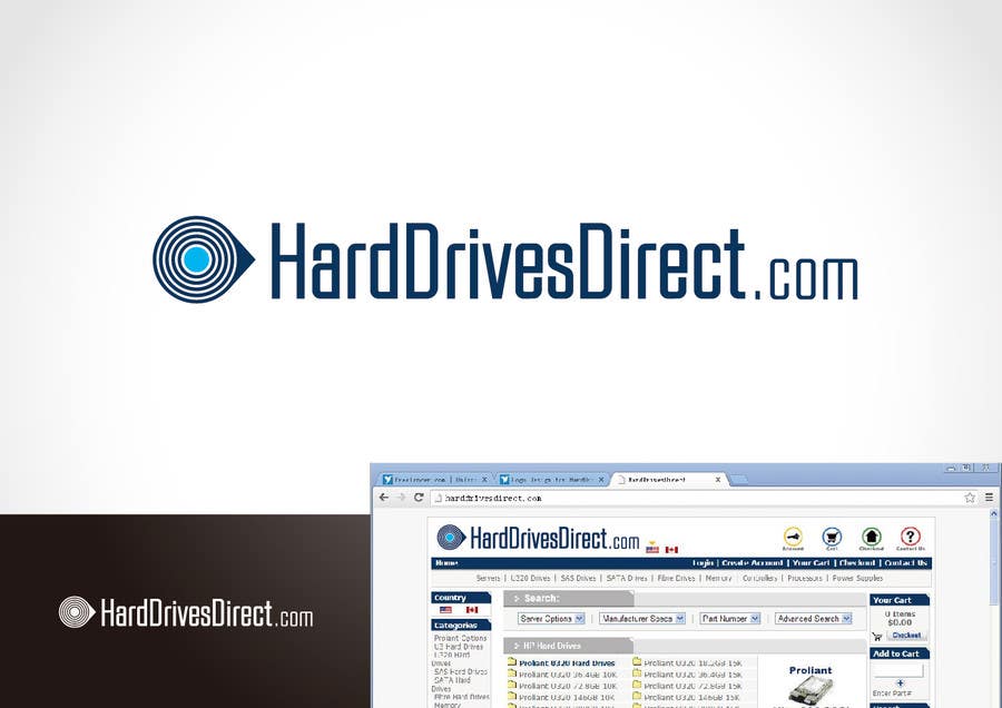 Penyertaan Peraduan #228 untuk                                                 Logo Design for HardDrivesDirect.com
                                            