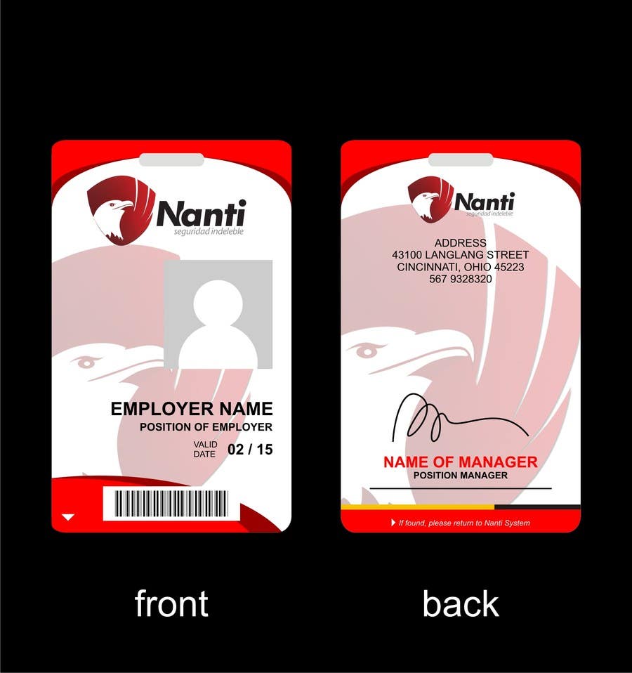 
                                                                                                            Contest Entry #                                        17
                                     for                                         ID Badge for Nanti System
                                    