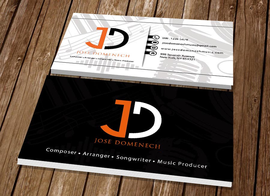 Příspěvek č. 100 do soutěže                                                 Logo Design and Business Card Musician
                                            