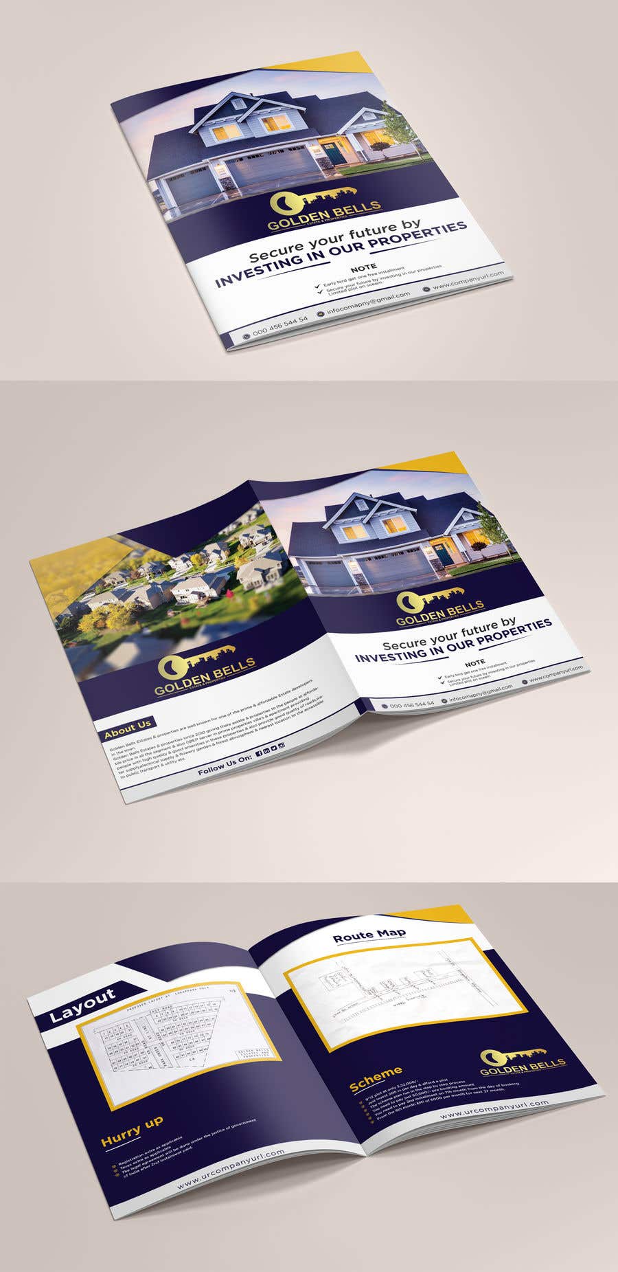 Bài tham dự cuộc thi #30 cho                                                 Bi Fold Flyer design for a plot sales(Layout )(Real estate) with content improvement.
                                            