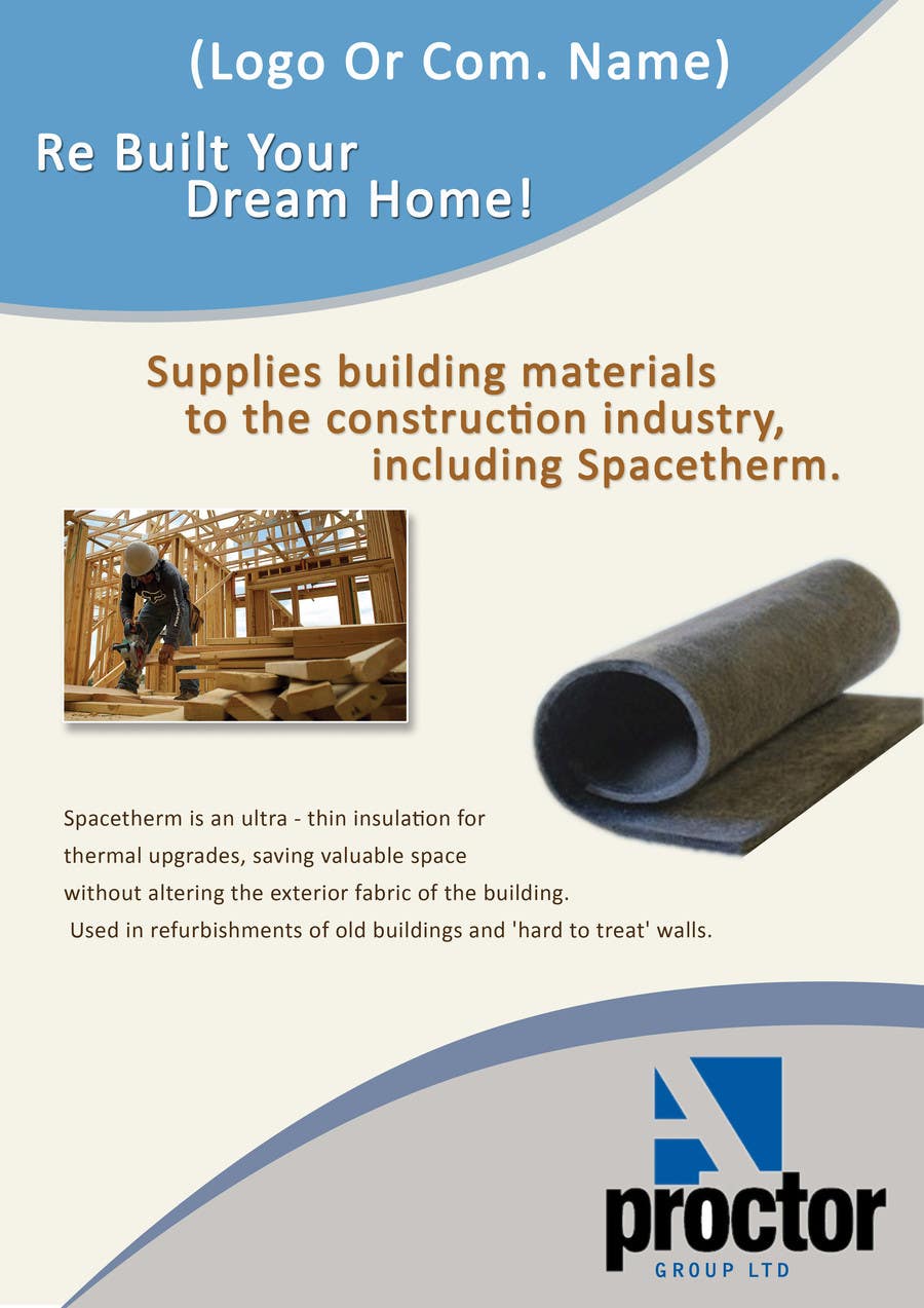 Proposition n°3 du concours                                                 Advertisement Design for Spacetherm (Construction)
                                            