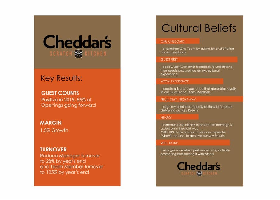 Contest Entry #7 for                                                 Company Cultural Beliefs Handout
                                            