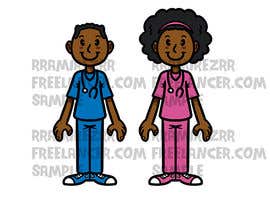 #62 cho Black Boy and Girl Cartoon Doctor bởi RRamirezR