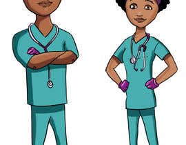 #67 cho Black Boy and Girl Cartoon Doctor bởi johnchhana