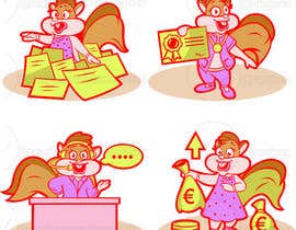 nº 44 pour Cartoon squirrels doing paperwork and admin par ramjeevacartoons 