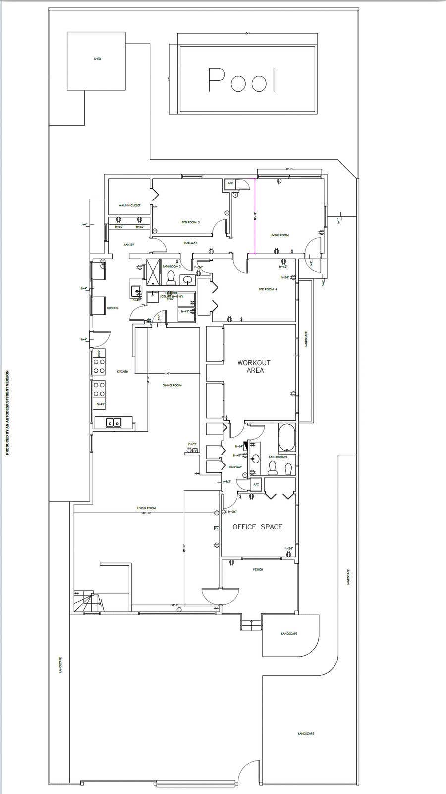Konkurrenceindlæg #38 for                                                 Modify a floor plan for an existing house
                                            
