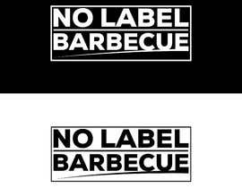 #65 for I need a logo for a company. The company is a BBQ catering/food truck/restaurant business. The name is “No Label Barbecue”. I am looking for a simple and clean design, white letters over a black background. by cs6designer