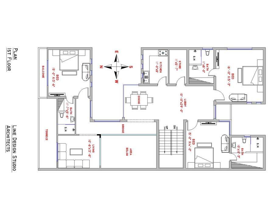 Proposition n°24 du concours                                                 Build me 2D Floor Plan for 2 Floor house!
                                            