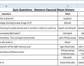 #2 for Flawless in English? Do you have knowledge of western Classical music? 4-hour project: Write Quiz Questions for an app in development by mehmoodfaisal61