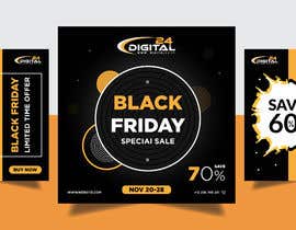 #21 para Create 3 banner for: black friday, Stock and offers por Mirazmahmud28