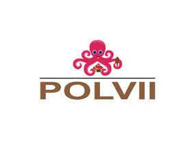 Nro 88 kilpailuun create a logo for an ice cream shop with this name: POLVII and with the figure of the octopus. käyttäjältä rashuly