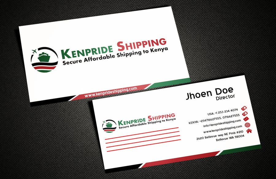 Konkurransebidrag #62 i                                                 Design some Business Card for shipping company
                                            