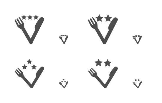 Proposta in Concorso #23 per                                                 Design some Icons for 2-3 star knife and fork
                                            