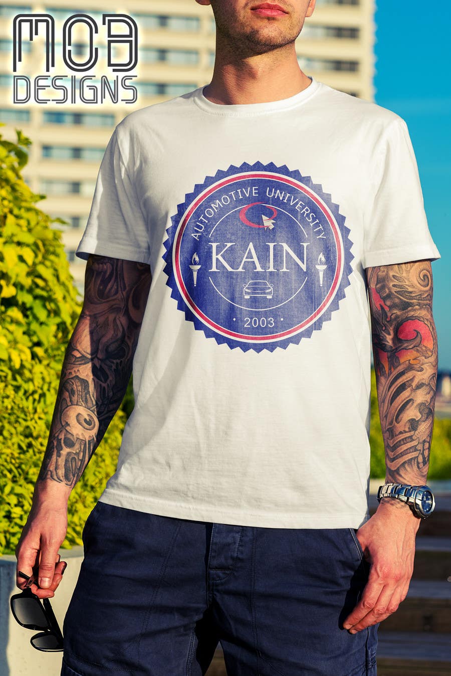 Zgłoszenie konkursowe o numerze #33 do konkursu o nazwie                                                 Design for a t-shirt for Kain University using our current logo in a distressed look
                                            