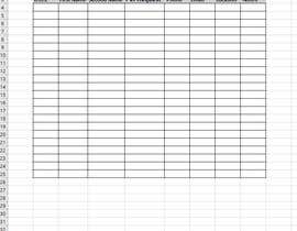 Nro 7 kilpailuun Excel spread sheet needed käyttäjältä tahirnaseerca