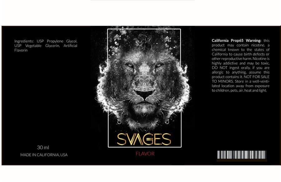 ผลงานการประกวด #149 สำหรับ                                                 Savages bottle label design
                                            