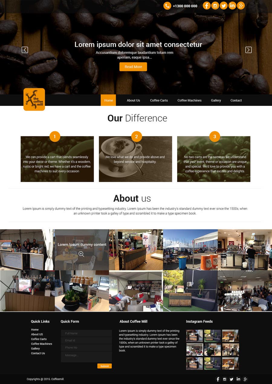 Inscrição nº 25 do Concurso para                                                 Design a Website Mockup for a Mobile Coffee Business
                                            