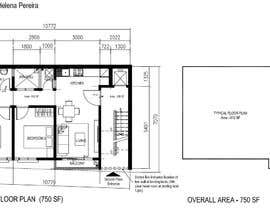 #40 untuk Floor plan design for 775 sqft home oleh Hel2312