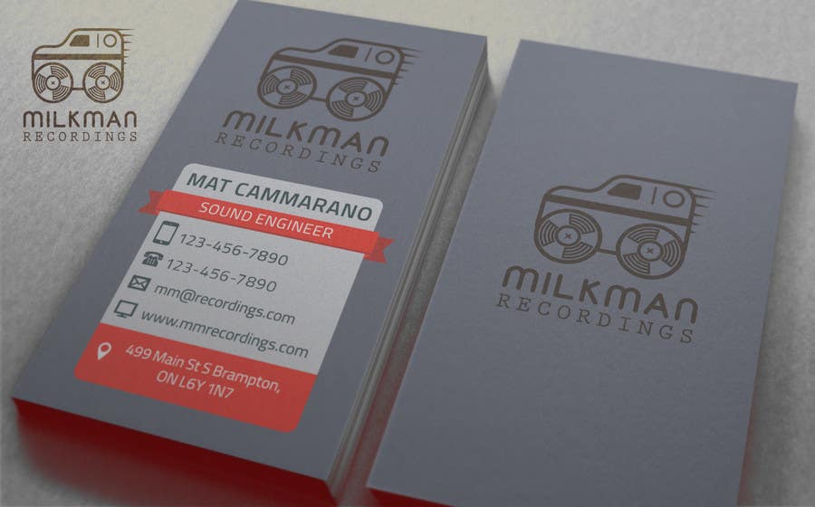 Contest Entry #25 for                                                 Create a logo and business card design for Milkman Recordings.
                                            