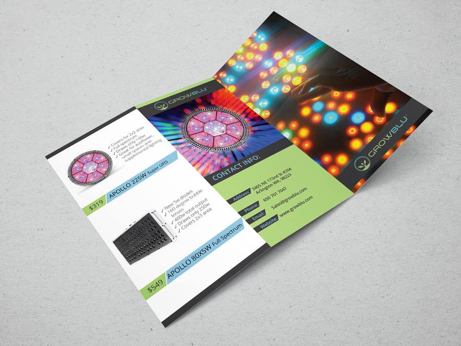 Contest Entry #7 for                                                 Trifold Product Brochure for LED Company
                                            